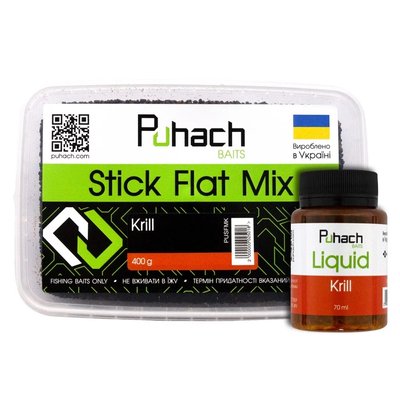 Набір Puhach Baits Stick Flat Mix + Liquid 70 ml – Krill PUN002 фото