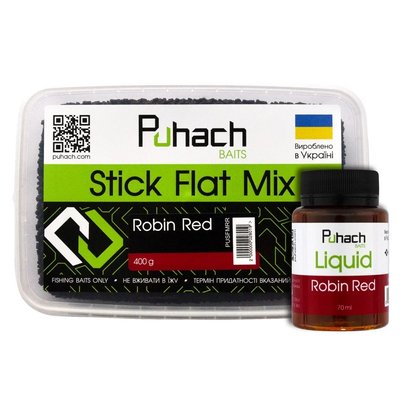Набір Puhach Baits Stick Flat Mix + Liquid 70 ml – Robin Red PUN004 фото