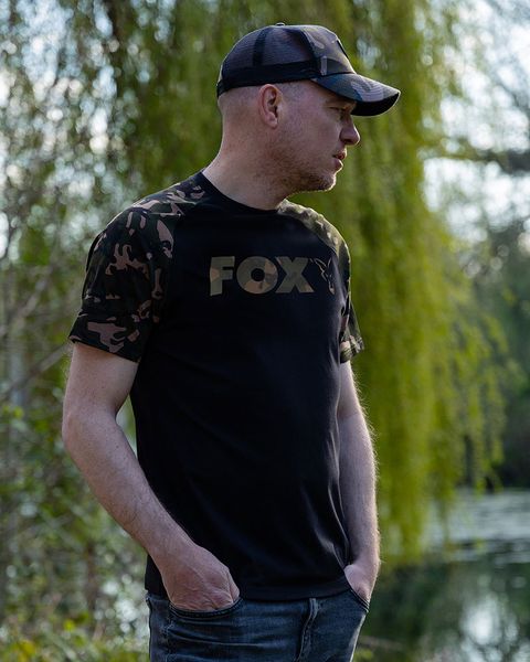 FOX RAGLAN T-SHIRT BLACK/CAMO CFX103 фото