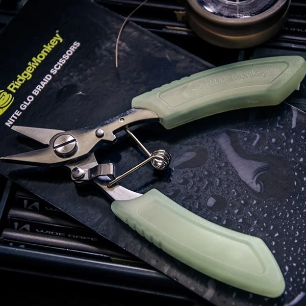 Ножиці кусачки Ridge Monkey Night Glow Braid Scissors RM103 фото