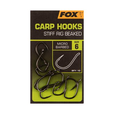 Гачки Fox Carp Hooks Stiff Rig Beaked 4 CHK239 фото