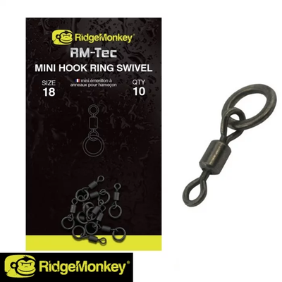 Міні вертлюг з кільцем Ridge Monkey Mini Hook Ring Swive RMT097 фото