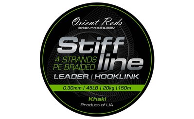 Шок лідер Orient Rods Stiff Line Leader Green 0,30mm / 45lb / 20,4kg / 150m LH фото