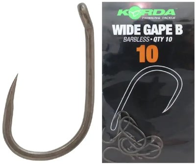 Крючки безбородые Korda Wide Gape Hook Barbless KWGB2 фото