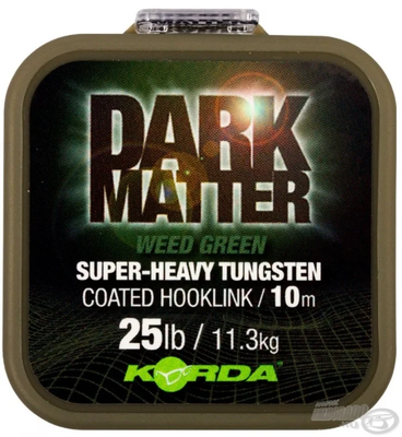 Korda Dark Matter Tungsten Coated Braid Weed Green 18lb/8.2kg KDMCW18 фото