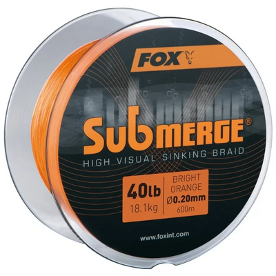 Fox Submerge High Visual Sinking Braid Bright Orange 25Lb 11,3кг 0,16мм 300м CBL020 фото