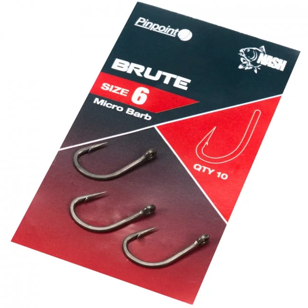 Nash Pinpoint Brute Hooks Micro Barbed size 2 T6144 фото